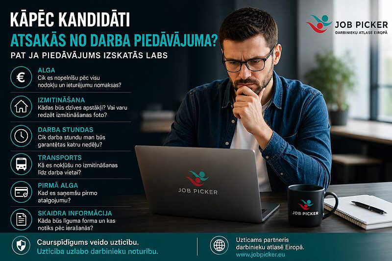 Kāpēc kandidāti atsakās pat no laba darba piedāvājuma?