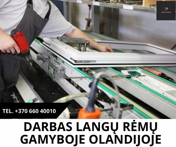 langų rėmų gamybos darbuotojas
