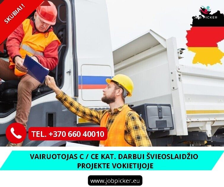 Vairuotojas C/ Ce kat. darbas Vokietijoje