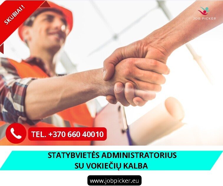 Statybvietės administratorius su Vokiečių kalba šviesolaidžio projekte darbas Vokietijoje