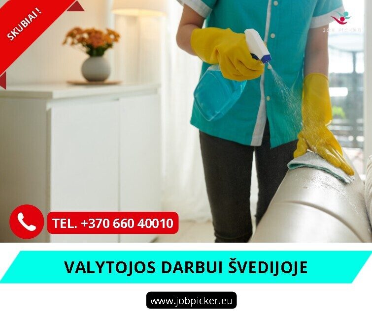 Valytojos darbas Švedijoje