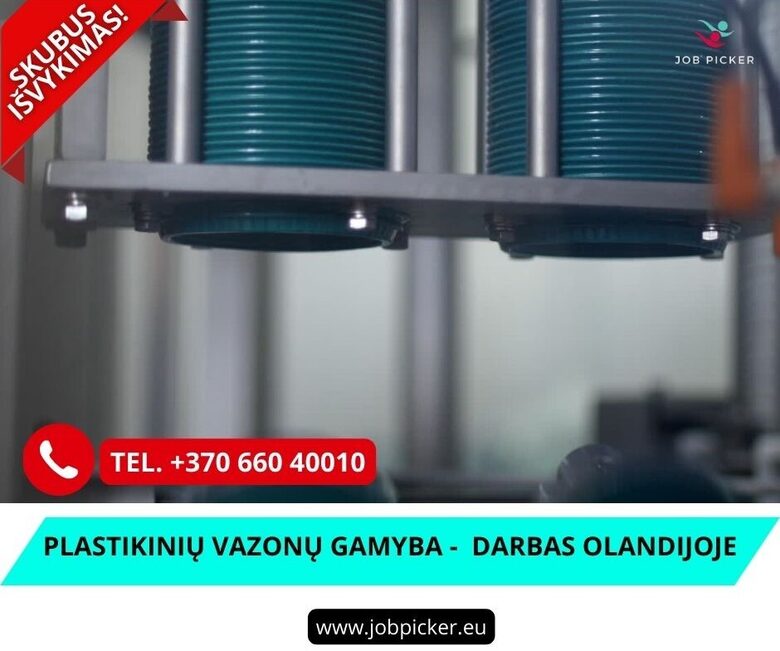 plastikinių vazonų gamyba darbas Olandijoje