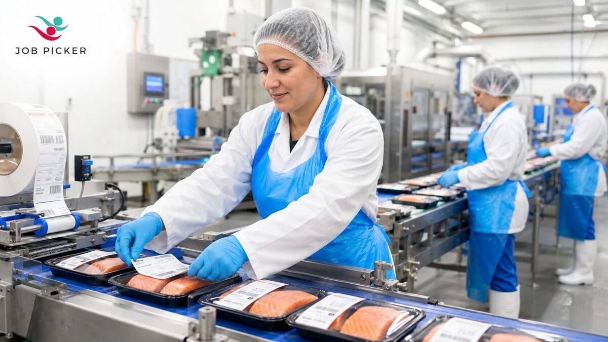 Žuvies fabriko darbuotojas Olandijoje